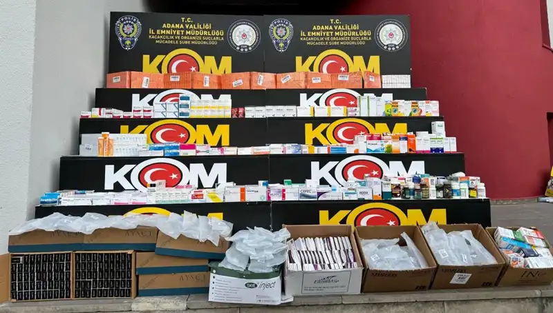 Adana’da Kaçak İlaç Operasyonu: Yüzlerce Bin Lira Değerinde İlaç Ele Geçirildi
