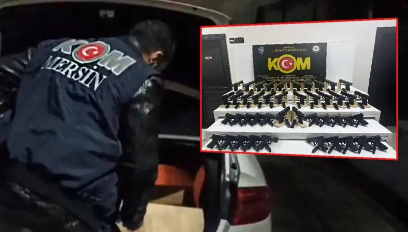 Mersin'de Otomobil Kaplama Silah Deposunun İzine Ulaşıldı